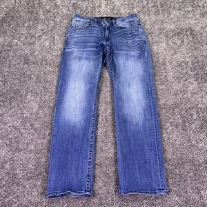 Seeded & Sewn Jeans Mens 30x30 Blue Adam Athletic Straight Medium Wash Denim